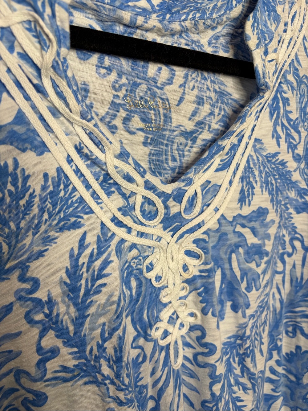 Lilly Pulitzer Kaia Knit Tunic Aqua Mermaid Lounge - Picture 3 of 6